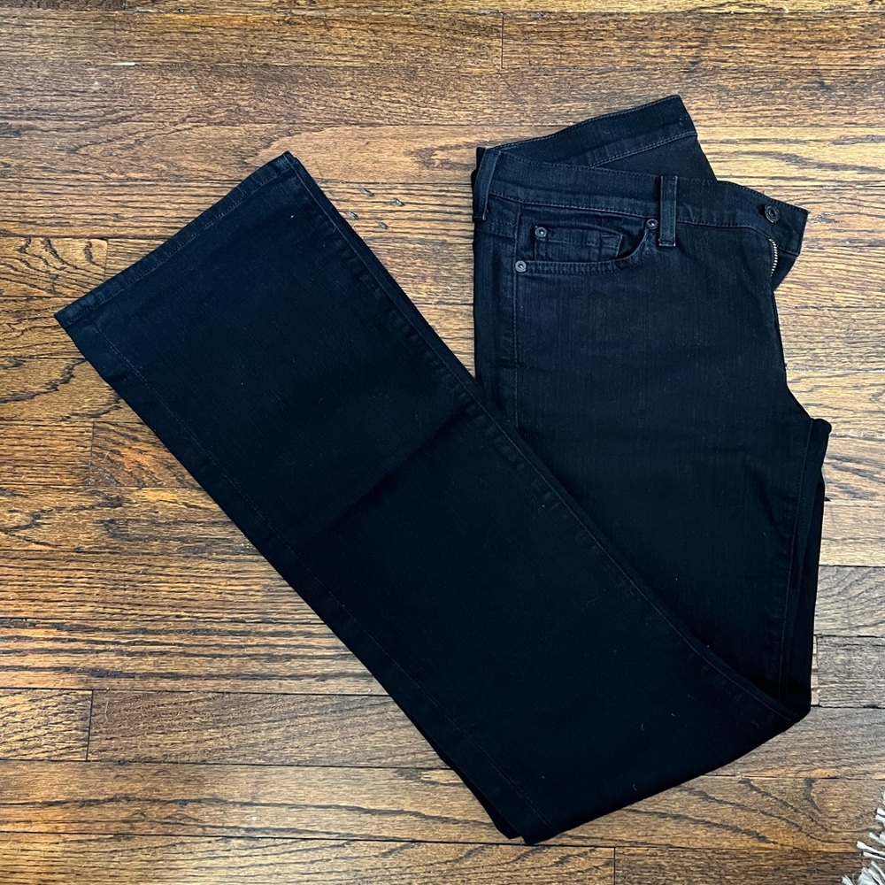 7 For All Mankind Bootcut Black Jeans Size 29